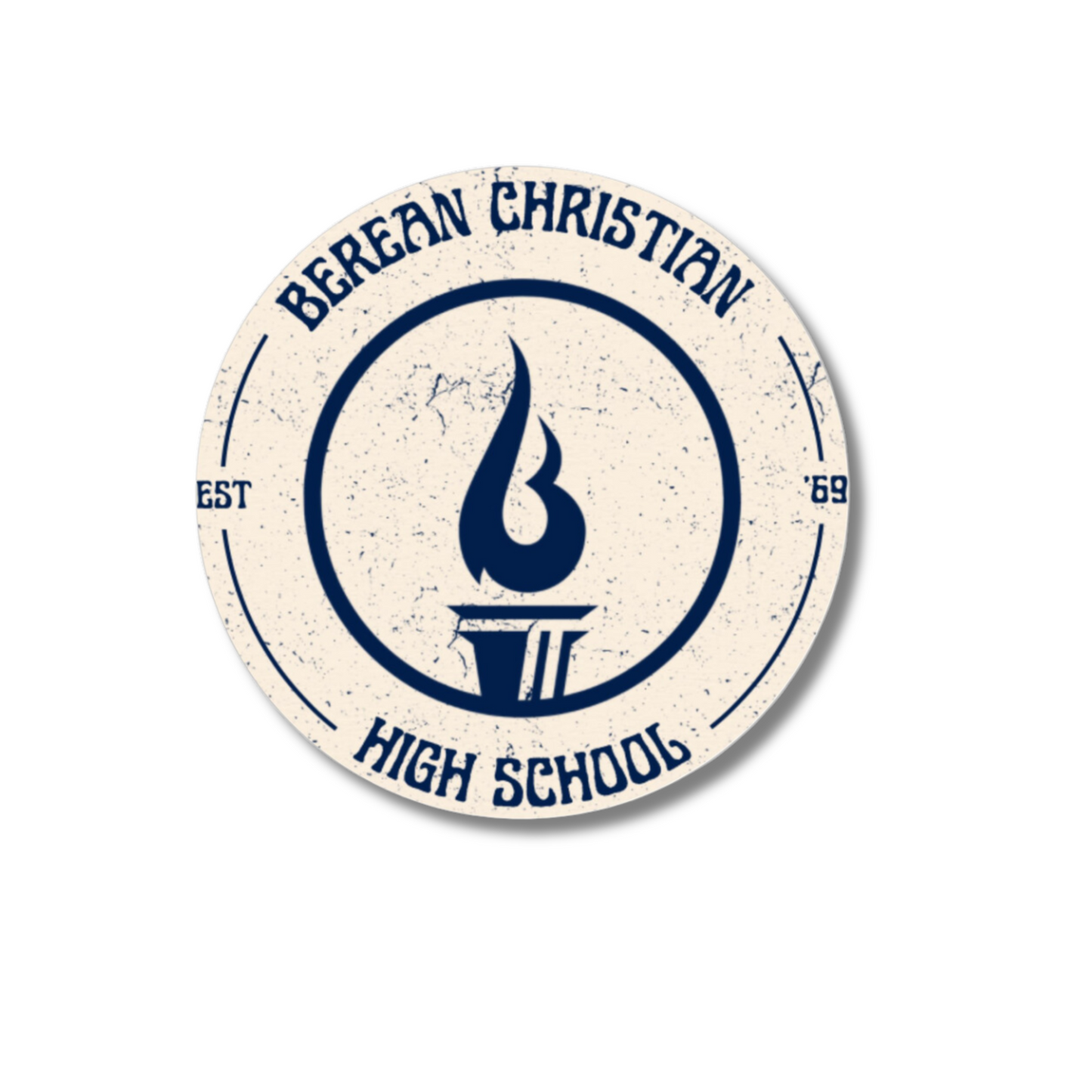 Tan Berean Vintage Torch Sticker