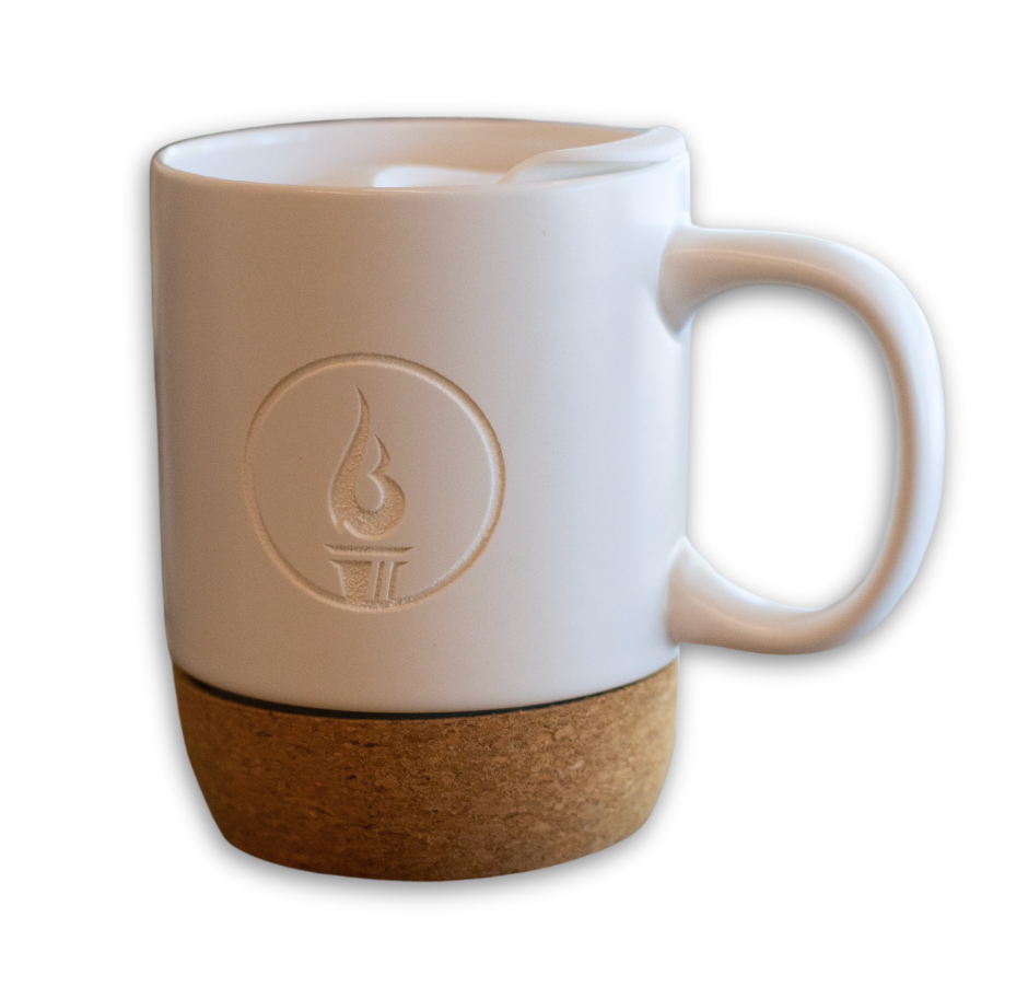 Torch Cork Bottom Ceramic Mug - 12 oz.